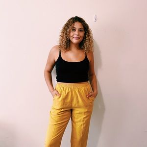Mustard Yellow Jogger Style Pants